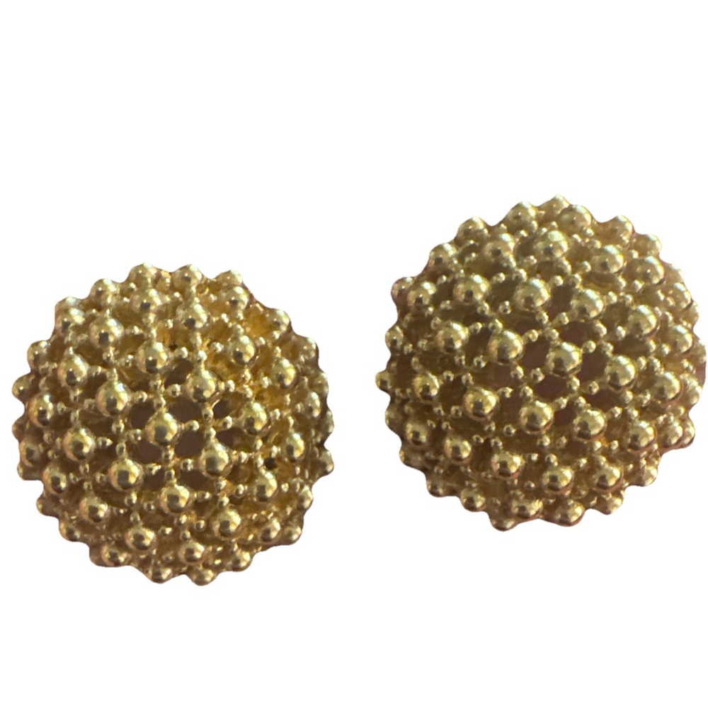 Vintage Ciner Gold Tone Clip On Earrings
